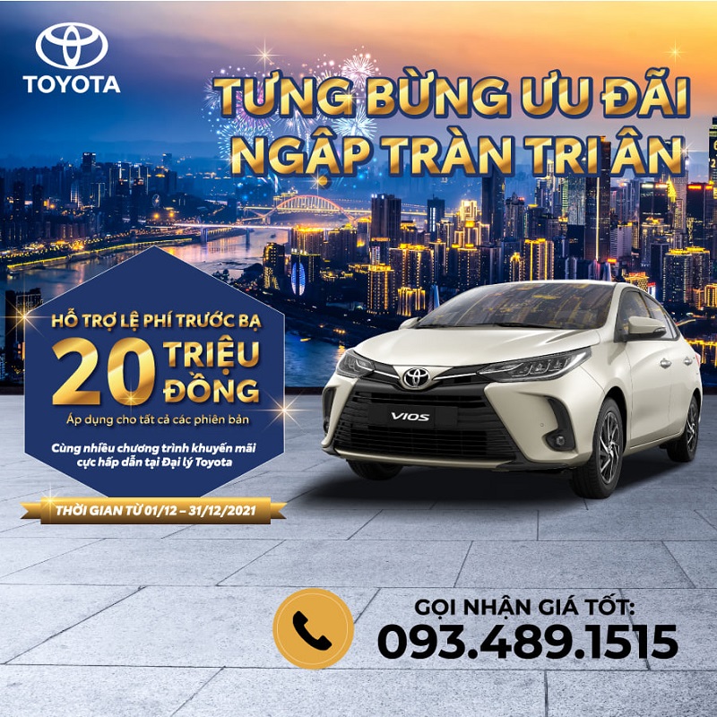 ưu đãi tại Toyota Mỹ Đình khi mua xe Vios 2023