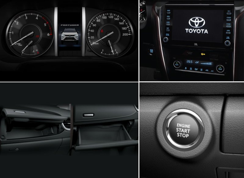 các chức năng trên xe Fortuner 2023
