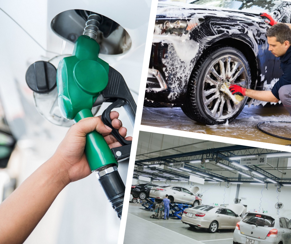 rửa xe, thay dầu và bảo quản xe lâu không sử dụng